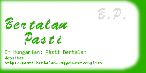 bertalan pasti business card