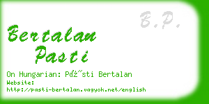 bertalan pasti business card